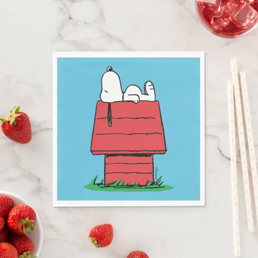 Erdnüsse | Snoopy Napping Serviette (Beispiel)