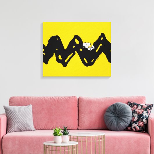 Erdnüsse | Snoopy-Nickerchen Leinwanddruck (Insitu (Wohnzimmer))