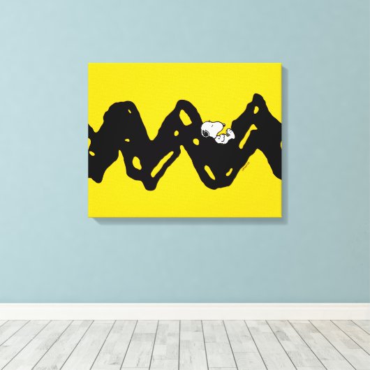 Erdnüsse | Snoopy-Nickerchen Leinwanddruck (Insitu (Holzboden))