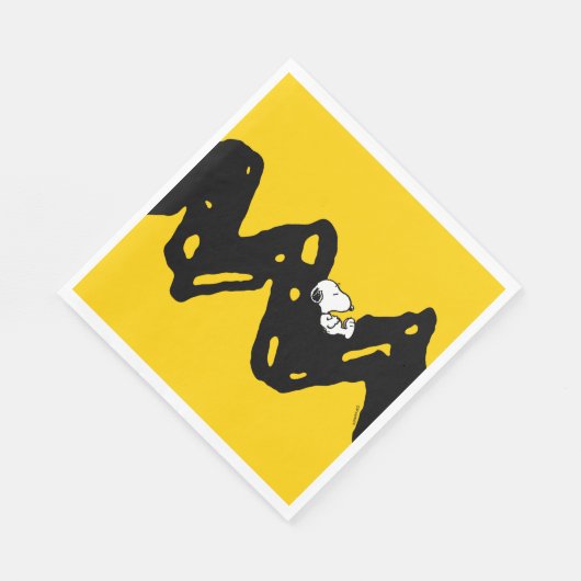 Erdnüsse | Snoopy-Nickerchen Serviette (Ecke)
