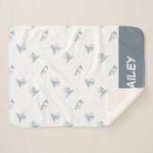 Erdnüsse | Snoopy Nickerchen Time Pattern Sherpadecke (Vorderseite (Horizontal))