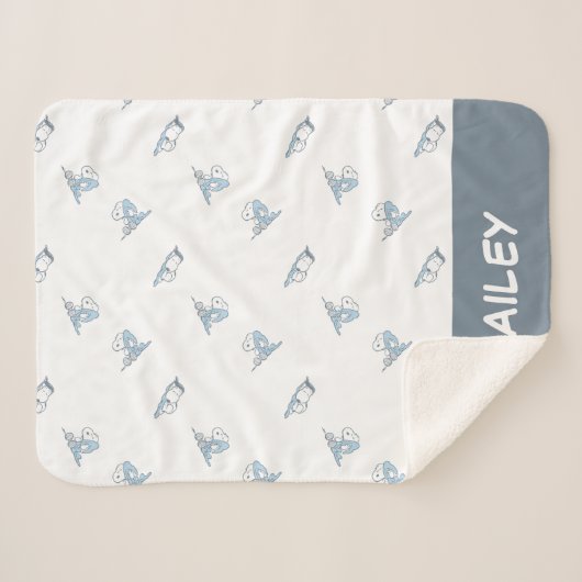 Erdnüsse | Snoopy Nickerchen Time Pattern Sherpadecke (Vorderseite (Horizontal))