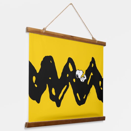 Erdnüsse | Snoopy-Nickerchen Wandteppich Mit Holzrahmen (Gewinkelt)