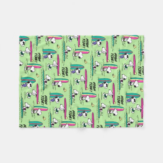 Erdnüsse | Snoopy Ocean High Tide Muster Fleecedecke (Vorderseite (Horizontal))