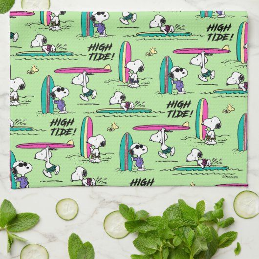 Erdnüsse | Snoopy Ocean High Tide Muster Geschirrtuch (Gefaltet)