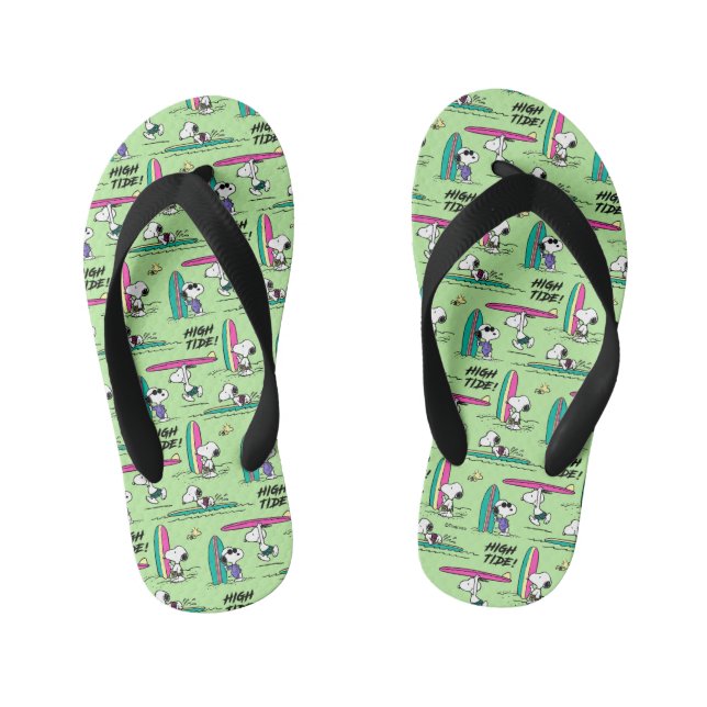 Erdnüsse | Snoopy Ocean High Tide Muster Kinderbadesandalen (Fußbett)