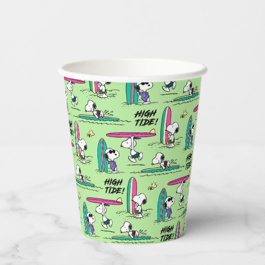 Erdnüsse | Snoopy Ocean High Tide Muster Pappbecher (Rückseite)
