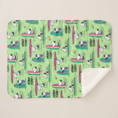 Erdnüsse | Snoopy Ocean High Tide Muster Sherpadecke (Vorderseite (Horizontal))