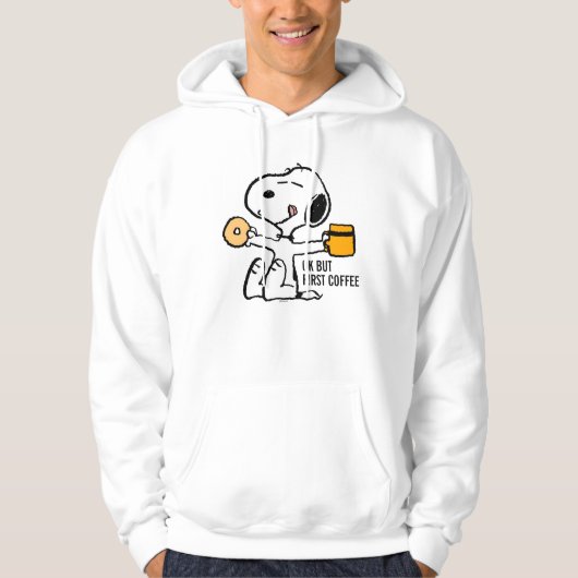 Erdnüsse | Snoopy OK, aber erster Kaffee Hoodie (Vorderseite)