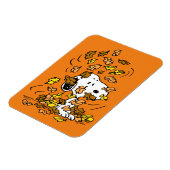 Erdnüsse | Snoopy Pile von Blätter Magnet (Linke Seite)