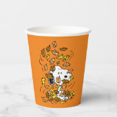 Erdnüsse | Snoopy Pile von Blätter Pappbecher (Vorderseite)