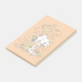 Erdnüsse | Snoopy Pile von Blätter Post-it Klebezettel (angewinkelt)