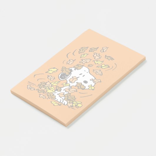 Erdnüsse | Snoopy Pile von Blätter Post-it Klebezettel (angewinkelt)