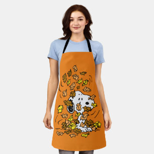 Erdnüsse Snoopy Pile von Blätter Schürze