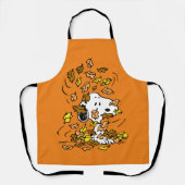 Erdnüsse | Snoopy Pile von Blätter Schürze (Vorderseite)