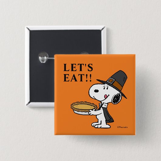 Erdnüsse | Snoopy Pilgrim Button (Vorne & Hinten)