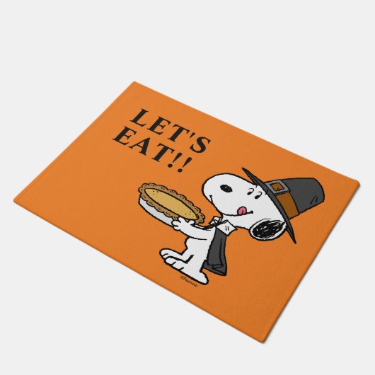 Erdnüsse | Snoopy Pilgrim Fußmatte (Schrägansicht)