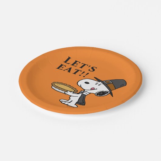 Erdnüsse | Snoopy Pilgrim Pappteller (Schrägansicht)