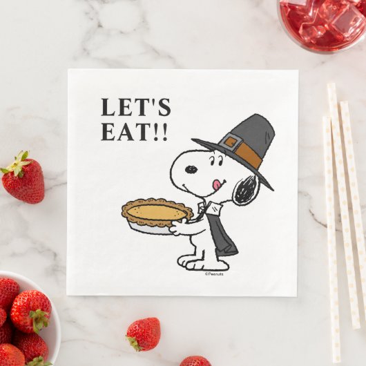 Erdnüsse | Snoopy Pilgrim Serviette (Beispiel)