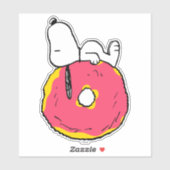 Erdnüsse | Snoopy Pink Donut Aufkleber (Blatt)