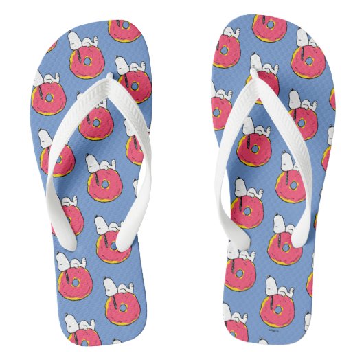 Erdnüsse | Snoopy Pink Donut Badesandalen (Fußbett)