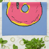 Erdnüsse | Snoopy Pink Donut Geschirrtuch (Gefaltet)