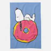 Erdnüsse | Snoopy Pink Donut Geschirrtuch (Vertikal)