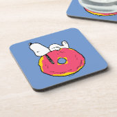Erdnüsse | Snoopy Pink Donut Getränkeuntersetzer (Linke Seite)