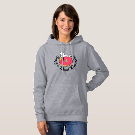 Erdnüsse | Snoopy Pink Donut Hoodie (Vorne ganz)