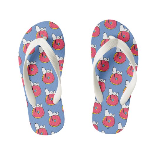 Erdnüsse | Snoopy Pink Donut Kinderbadesandalen (Fußbett)