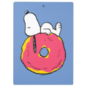 Erdnüsse | Snoopy Pink Donut Klemmbrett (Rückseite)