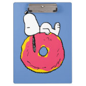 Erdnüsse | Snoopy Pink Donut Klemmbrett (Vorderseite)