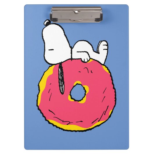 Erdnüsse | Snoopy Pink Donut Klemmbrett (Vorderseite)