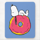 Erdnüsse | Snoopy Pink Donut Mousepad (Vorne)