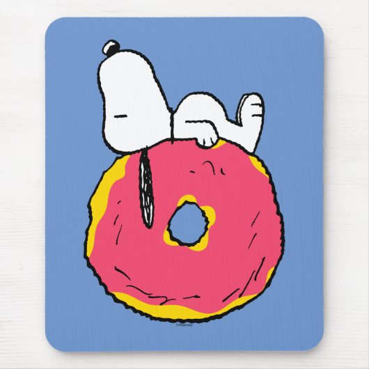 Erdnüsse | Snoopy Pink Donut Mousepad (Vorne)