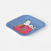 Erdnüsse | Snoopy Pink Donut Pappteller (Gewinkelt)