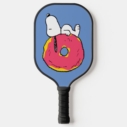 Erdnüsse | Snoopy Pink Donut Pickleball Schläger (Vorderseite)