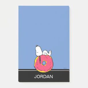 Erdnüsse   Snoopy Pink Donut Post-it Klebezettel