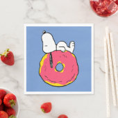 Erdnüsse | Snoopy Pink Donut Serviette (Beispiel)