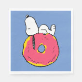 Erdnüsse | Snoopy Pink Donut Serviette (Vorderseite)