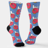 Erdnüsse | Snoopy Pink Donut Socken (Gewinkelt)