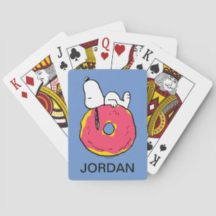 Erdnüsse Snoopy Pink Donut Spielkarten