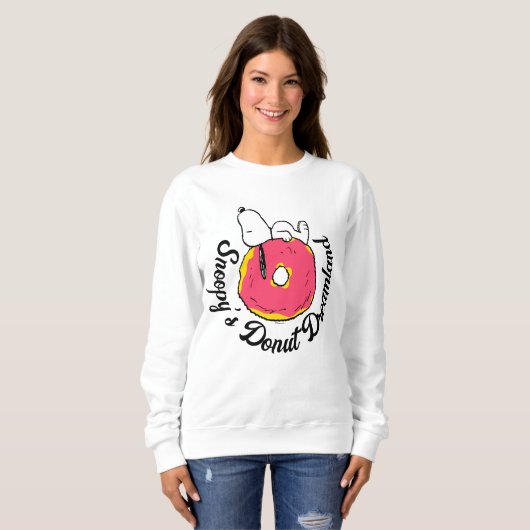 Erdnüsse | Snoopy Pink Donut Sweatshirt (Vorne ganz)