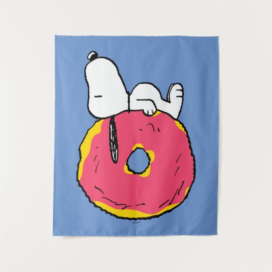 Erdnüsse | Snoopy Pink Donut Wandteppich (Vorderseite)