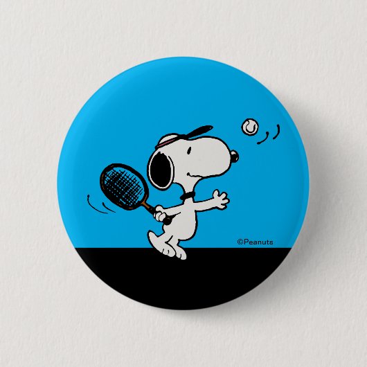 Erdnüsse | Snoopy Plays Tennis Button (Vorderseite)