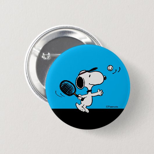 Erdnüsse | Snoopy Plays Tennis Button (Vorne & Hinten)