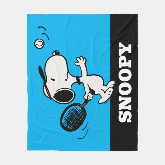 Erdnüsse | Snoopy Plays Tennis Fleecedecke (Vorderseite)