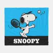 Erdnüsse | Snoopy Plays Tennis Fleecedecke (Vorderseite (Horizontal))