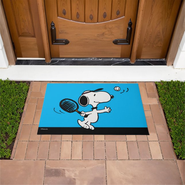 Erdnüsse | Snoopy Plays Tennis Fußmatte (Außenbereich)