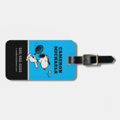 Erdnüsse | Snoopy Plays Tennis Gepäckanhänger (Vorderseite horizontal)